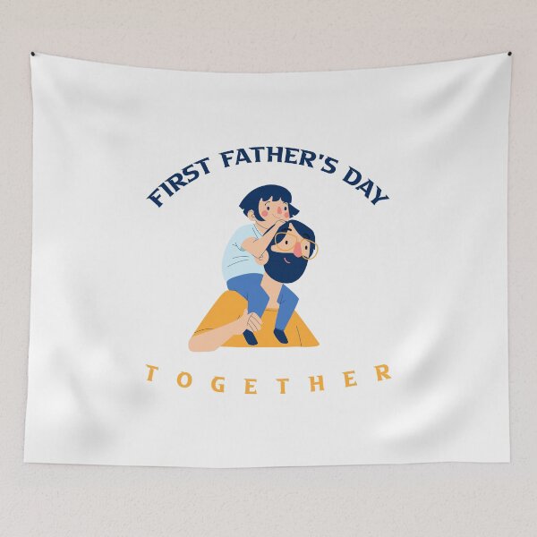Aperçu de l'œuvre FIRST FATHER'S DAY TOGETHER - Cute gift idea for DAD, MOM, and Siblings créée et vendue par MJLdesigns.
