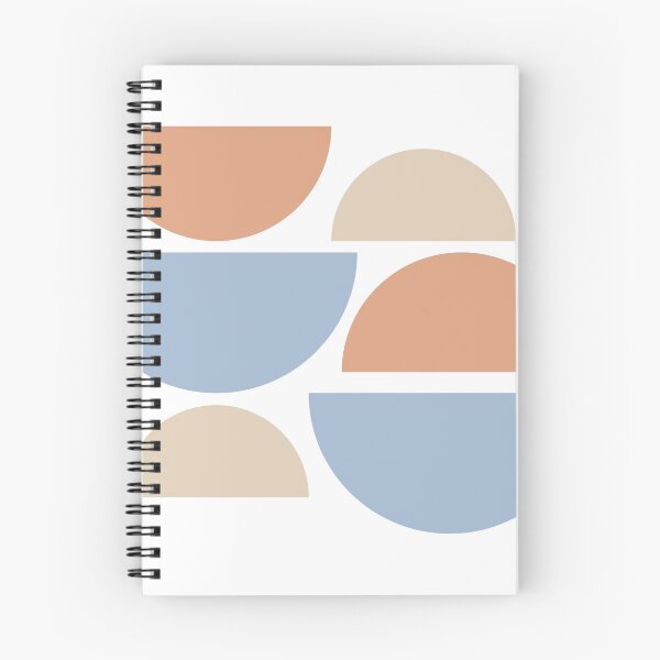 Item preview, Orange Beige Blue Geometric Half Circles designed and sold by CallaStatements.