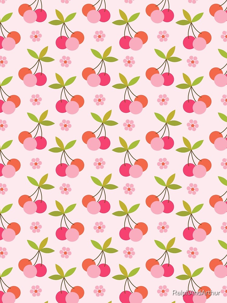 Thumbnail 3 of 3, Scarf, Cherries designed and sold by RalphAndArthur.