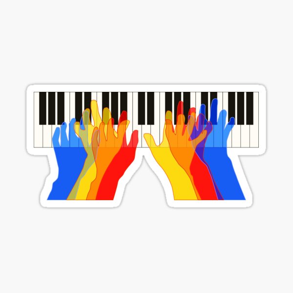 Piano Keyboard Pianist Piano Player Graphic Sticker