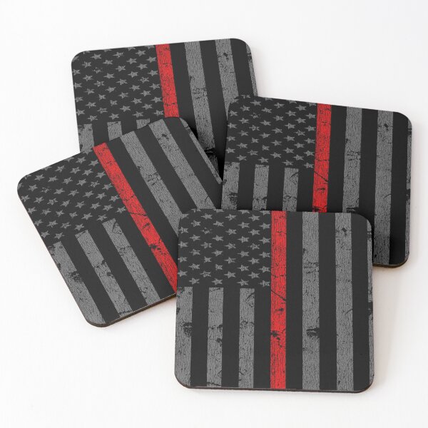 Item preview, Thin Red Line Distressed Firefighter Support designed and sold by Tee Kaboom!.