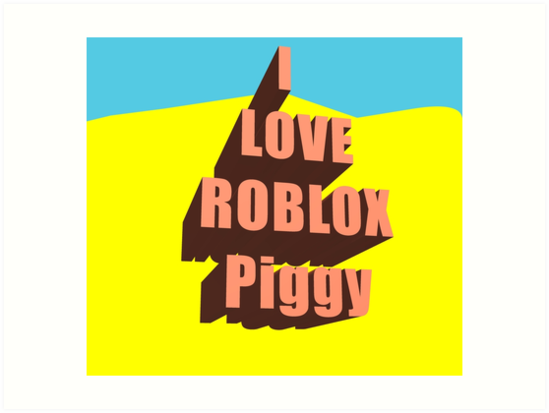 I Love Roblox For Gaming Fans Lovers Art Print By Joneso7 Redbubble - love roblox