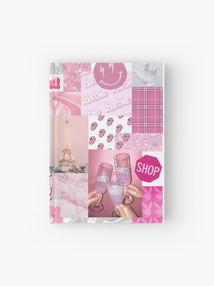 Pink And White Aesthetic Collage Hardcover Journal By Zoefrom Redbubble