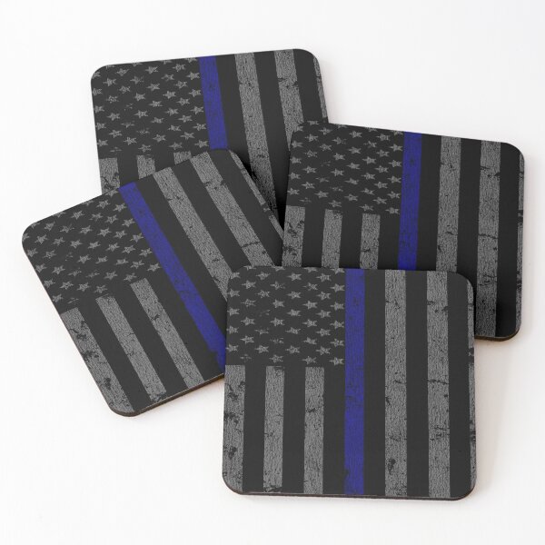 Item preview, Thin Blue Line Police Support American Flag designed and sold by Tee Kaboom!.