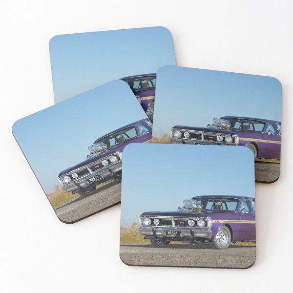 Supercharged 1970 Wild Violet Ford Falcon XY Coasters (Set of 4)
