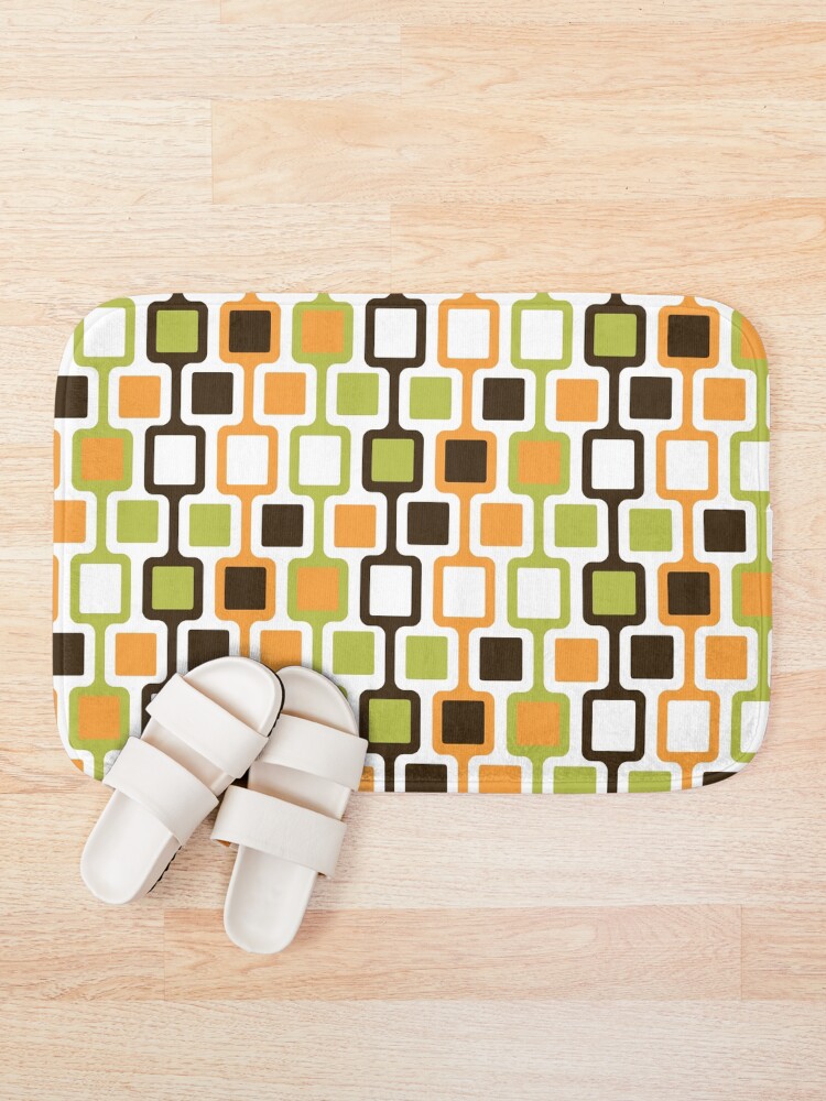 Thumbnail 1 of 6, Bath Mat, Retro Blocks designed and sold by RalphAndArthur.
