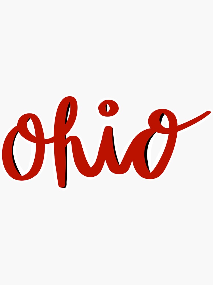 "ohio script " Sticker for Sale by idklauren Redbubble