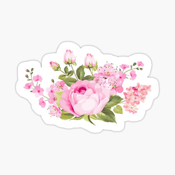 Flower Stickers,Wildflower Stickers ,Sticker, Cute Flower Water Bottle Waterproof Laptop Phone Stickers purple, Cute Cartoon Flower Sticker Sticker