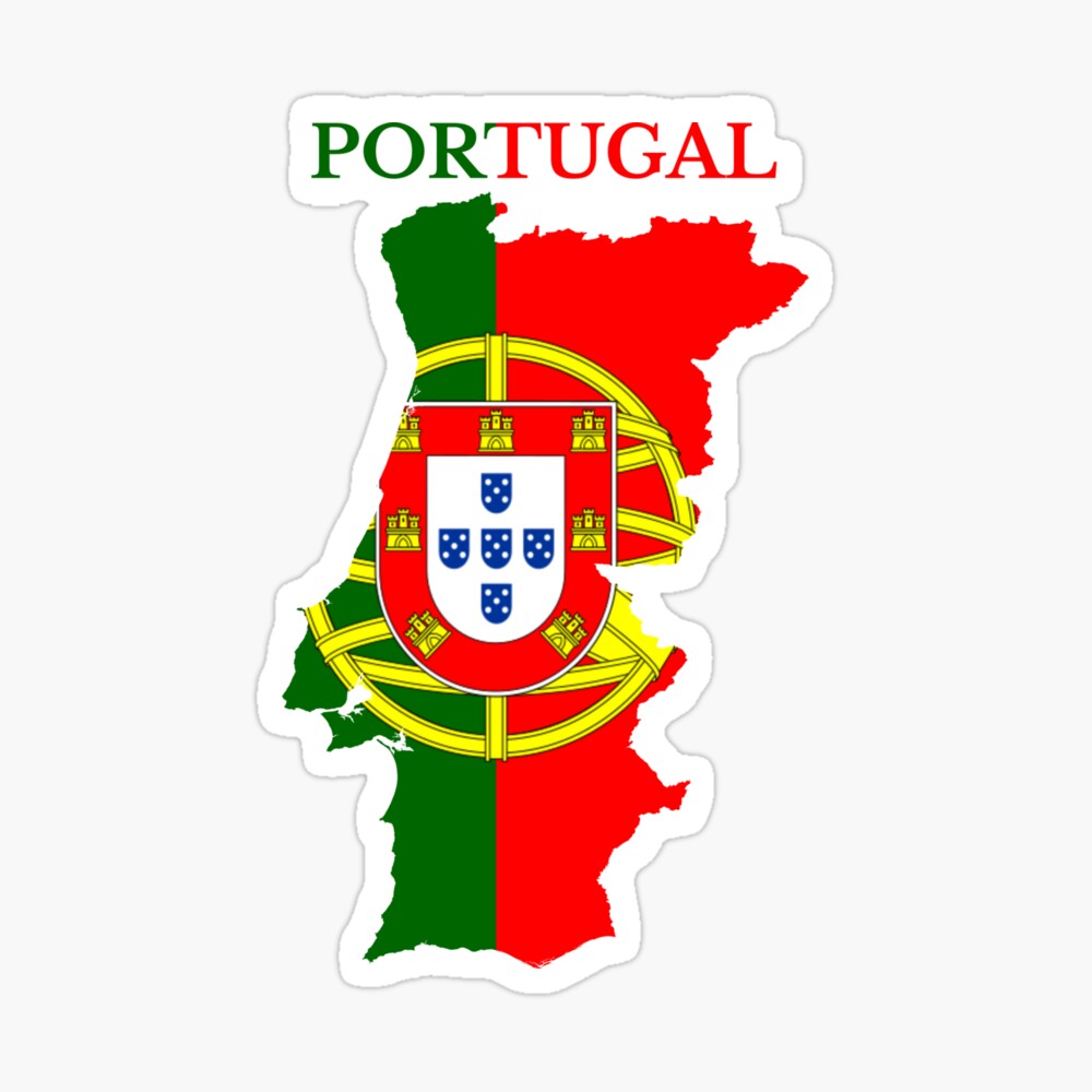 Portugal Flag Map Poster By Marosharaf Redbubble