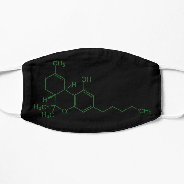 THC Molecule (Green) Flat Mask