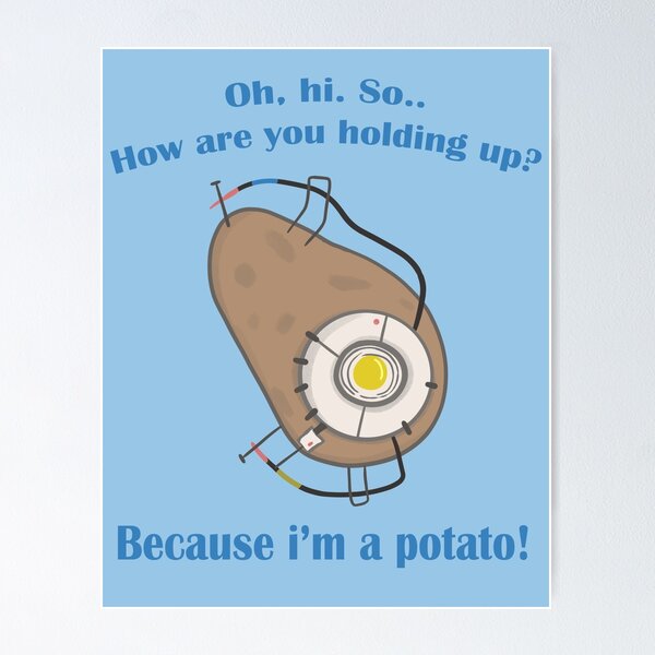 Aperçu de l'œuvre Je suis une pomme de terre - Glados Potato créée et vendue par Comfy-Creations.