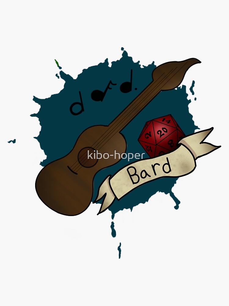 Dnd Bard Design Sticker By Kibo Hoper Redbubble 