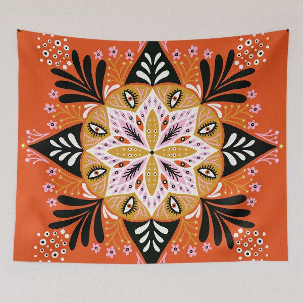 Item preview, Sprouting Mandala – Tangerine Palette designed and sold by Cat Coquillette.