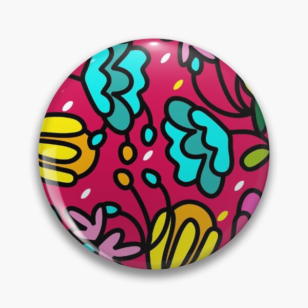 Item preview, Colorful floral print/ pink background designed and sold by micalisv.