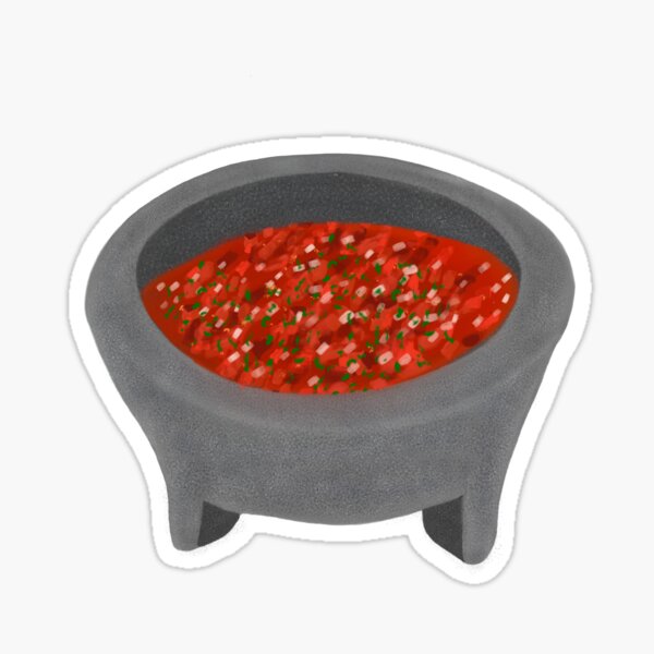 "Molcajete con salsa roja " Sticker by DianaCreations Redbubble