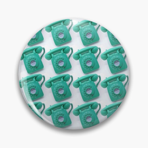 Item preview, Jade green vintage telephone pattern designed and sold by LittleBettyMakes.