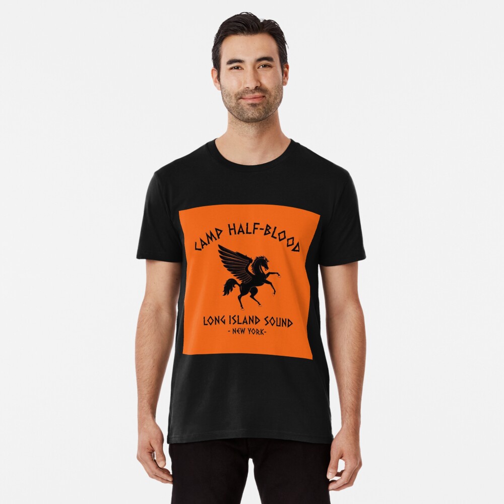 Camp Half Blood Unisex T-shirt. Long Island Sound Greek gods Orange shirt  S-3XL.