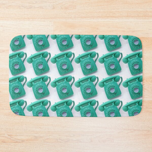 Item preview, Jade green vintage telephone pattern designed and sold by LittleBettyMakes.