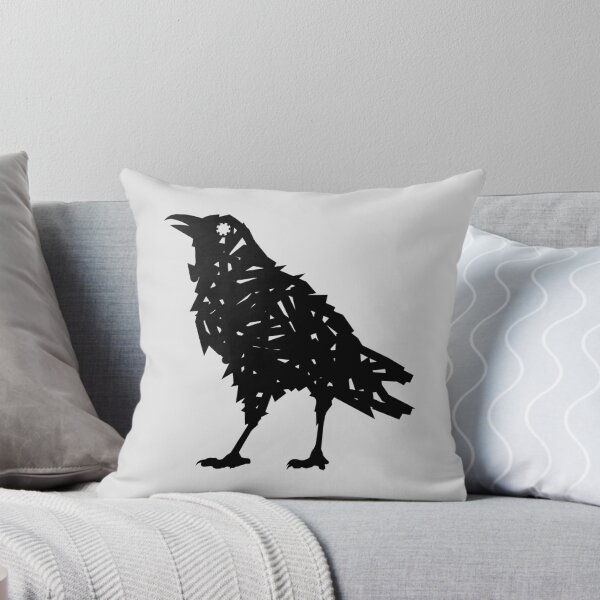 Raven Reel Throw Pillow
