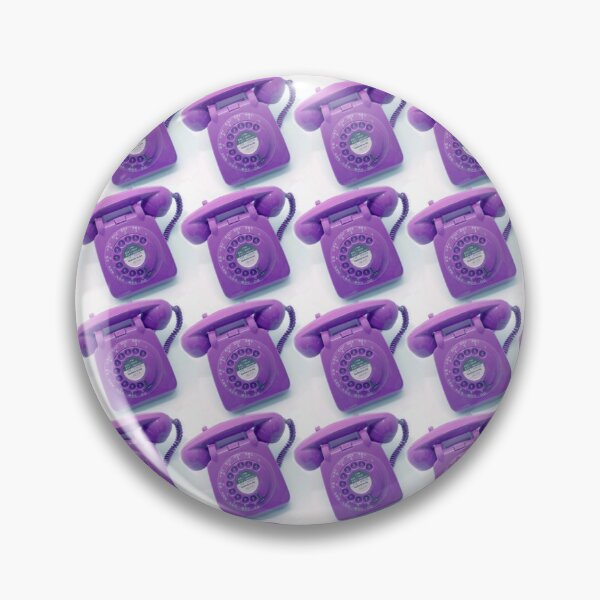 Item preview, Purple vintage telephone pattern designed and sold by LittleBettyMakes.