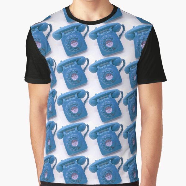 Blue vintage telephone print 2 Graphic T-Shirt
