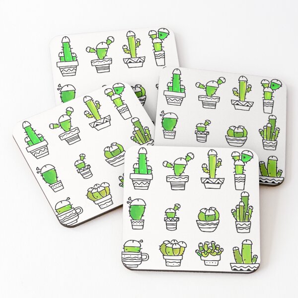 Item preview, COCK PLANTS CACTUS GREEN WATERCOLOR designed and sold by aydapadi.