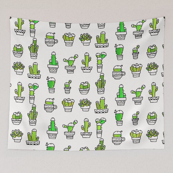 Item preview, COCK PLANTS CACTUS GREEN WATERCOLOR designed and sold by aydapadi.