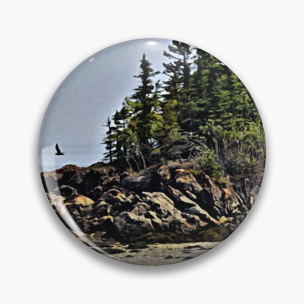 Item preview, Landscape at low tide on a foggy day designed and sold by celinebisson.