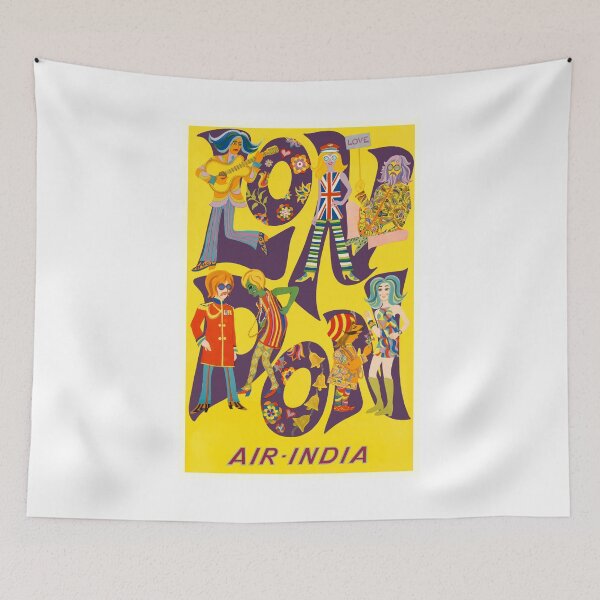 Item preview, 1968 London Air India Airline Poster designed and sold by retrographics.