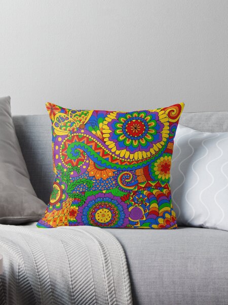 Hippie throw pillows hotsell