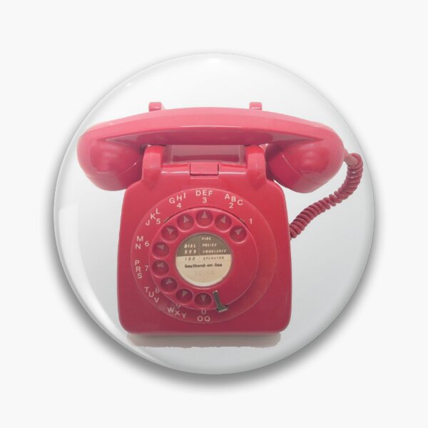Item preview, Red vintage telephone designed and sold by LittleBettyMakes.