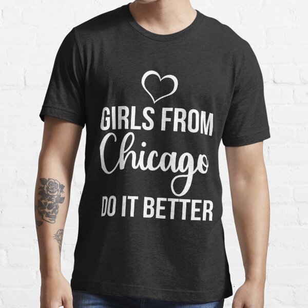 Girls Youth White Chicago Cubs Basic Heart T-Shirt