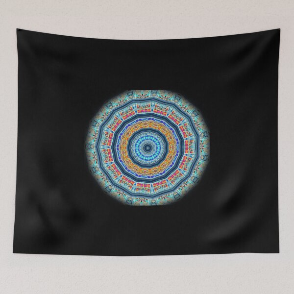 Item preview, Red and Blue Circular Pattern designed and sold by Geoffrey Higges.