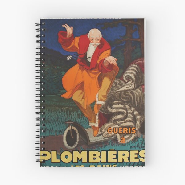 Aperçu de l'œuvre Plombiers les Bains affiche vintage créée et vendue par stickart-marek.