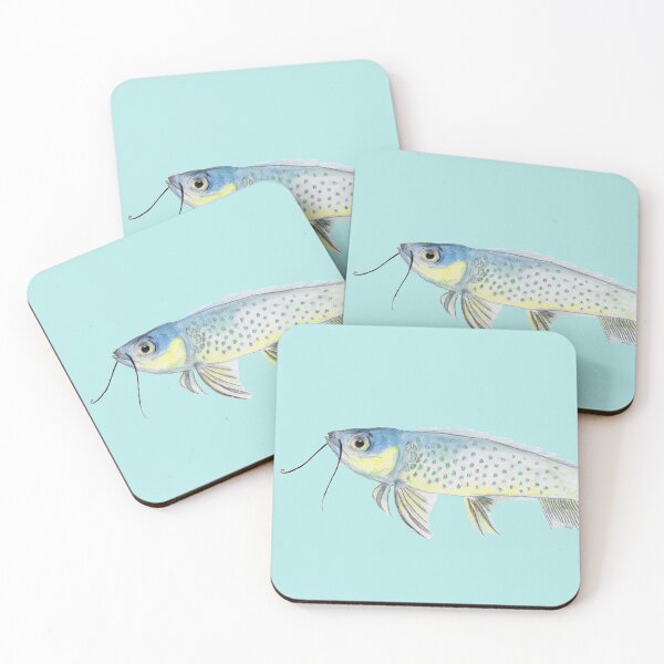 Item preview, Pensive fish with mustache. designed and sold by inkmaid.