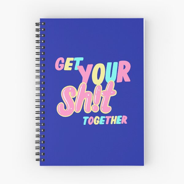 Item preview, get your sh t together - get your shit together colorful neon typography designed and sold by cameronbaba.