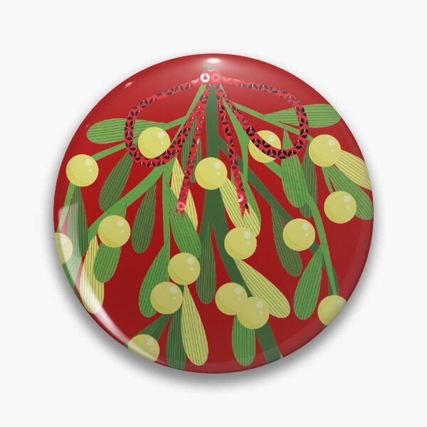Item preview, red xmas mistletoe  designed and sold by Gossip Rag.