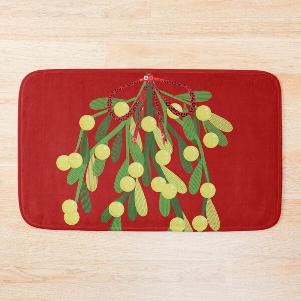 Item preview, red xmas mistletoe  designed and sold by Gossip Rag.