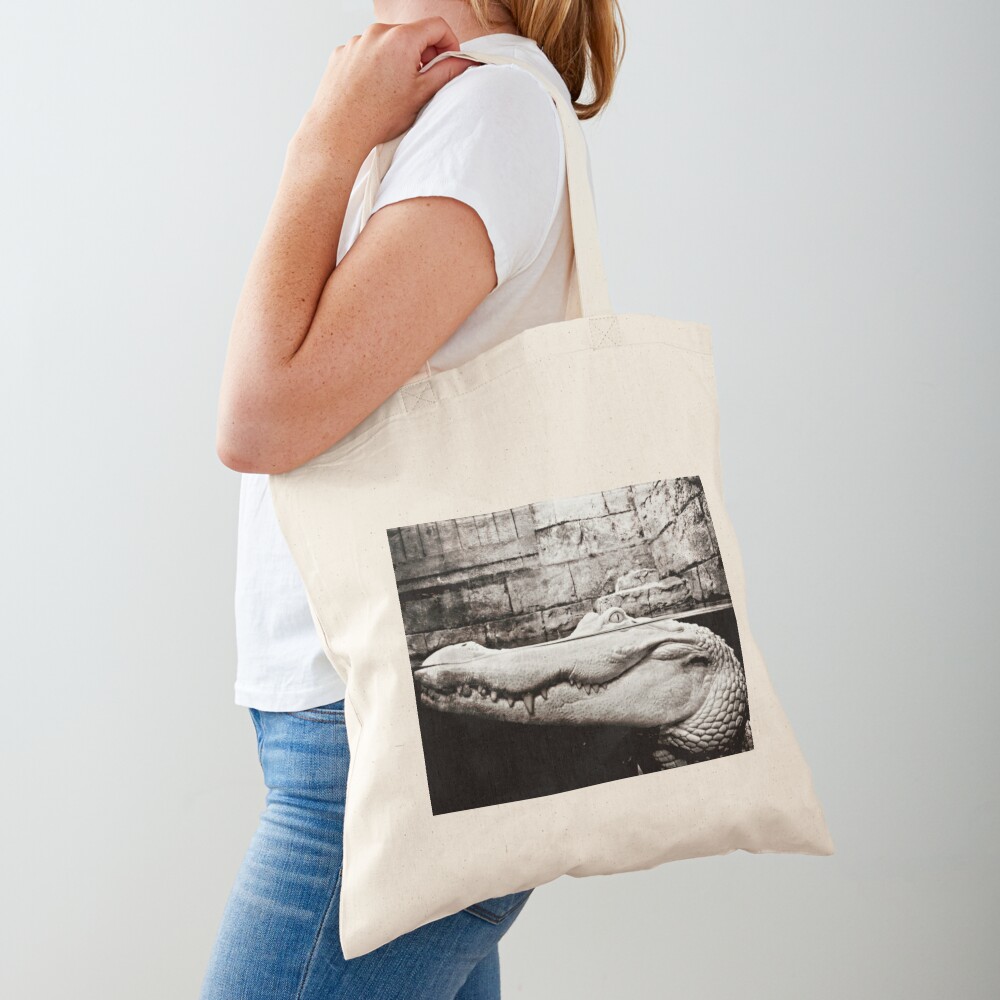 Bolsa de tela «Fotografía de cocodrilo albino» de Alondra | Redbubble