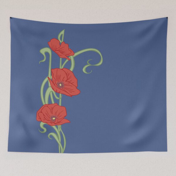Item preview, Art Nouveau Style Poppy Art designed and sold by Alondra.
