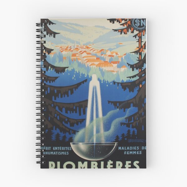 Aperçu de l'œuvre Plombiers les Bains affiche vintage créée et vendue par stickart-marek.
