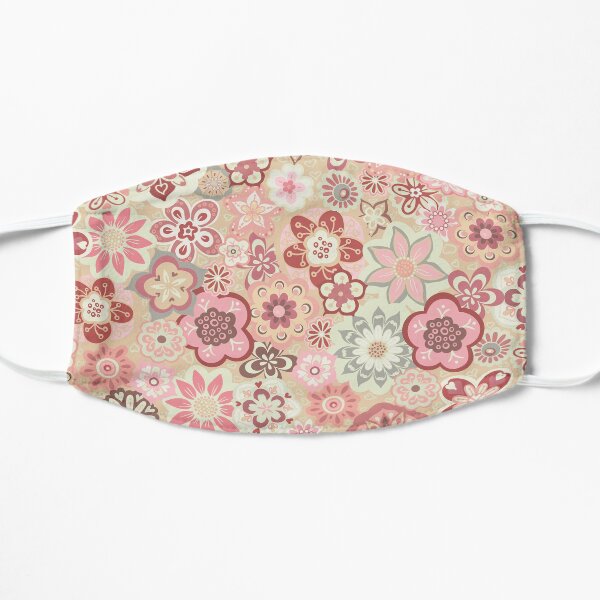 Beautiful Bouquet of Midsummer Blooms in pink, green and brown Mask