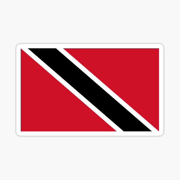 Trinidad and Tobago National Flag T-Shirt Stickers Sticker