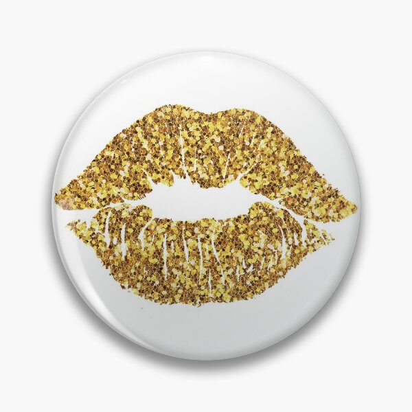 Item preview, gold glitter lips designed and sold by myheadisaprison.
