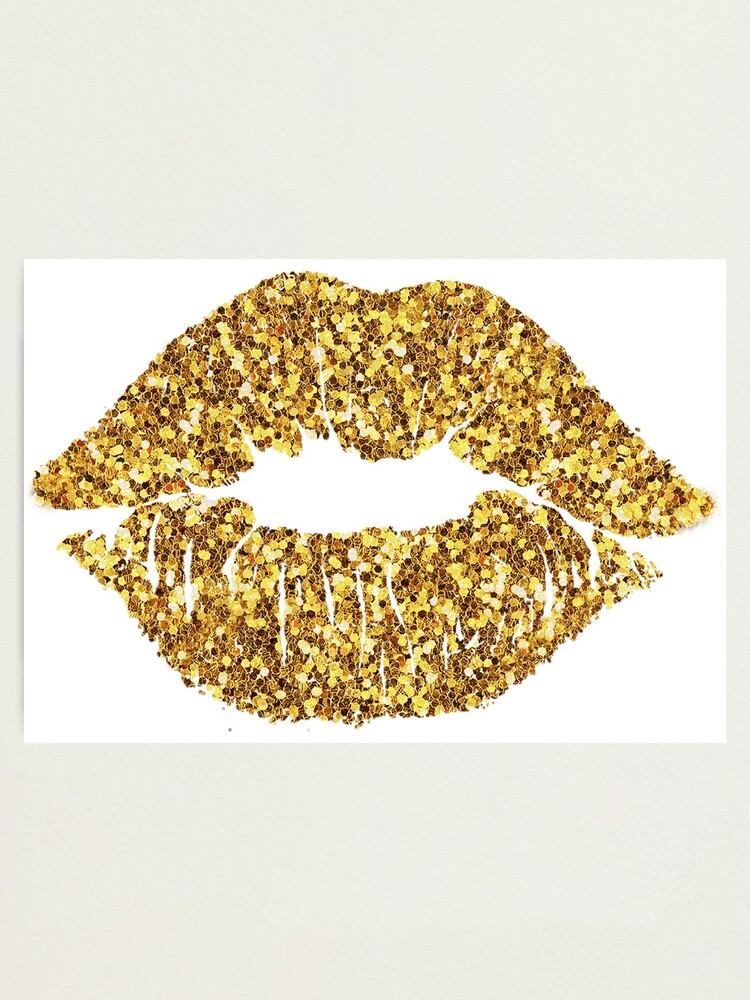 glitter gold lips