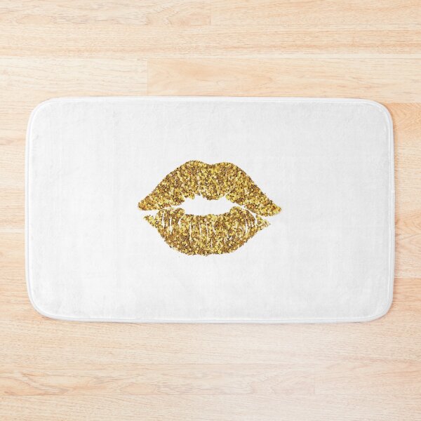 Item preview, gold glitter lips designed and sold by myheadisaprison.