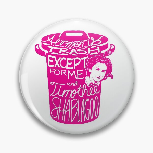 Item preview, Timothee Shablagoo All Men is Trash Can Tiktok Meme Sticker - MAGENTA designed and sold by Sc0ttay.