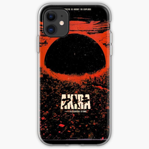 Akira cyberpunk city explosion transparent iPhone Soft Case