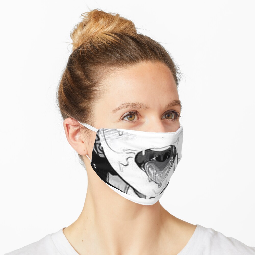Ahegao hentai anime girl face Mask