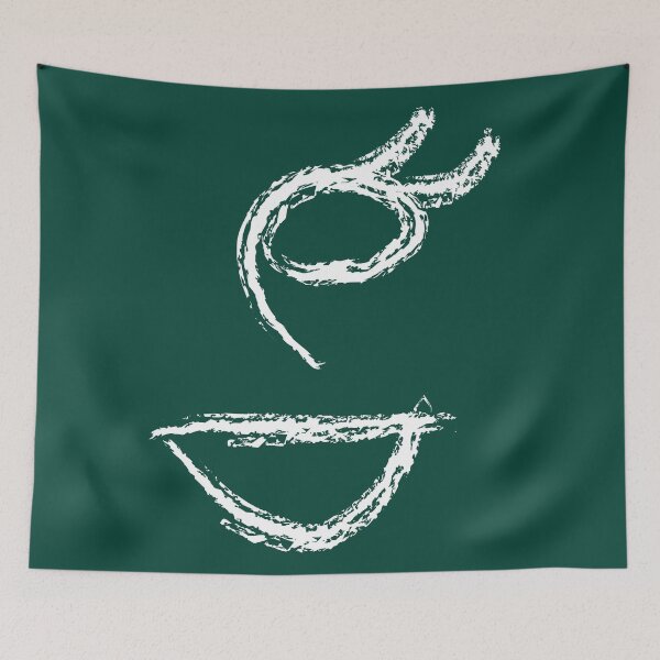 Item preview, Emerald Green Abstract line art 22 designed and sold by MinimalStudio.